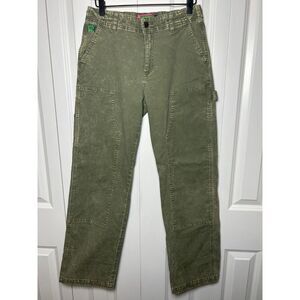 Empyre Green Double Knee Carpenter Skate Pants Washed Olive Utility y2k skater